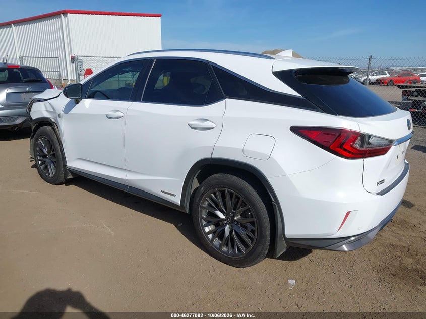 Vin: 2t2bgmca9kc037391, lot: 46777199, lexus rx 450h f sport 20193