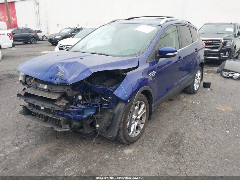 Vin: 1fmcu9j98gua12673, lot: 46777220, ford escape titanium 20162