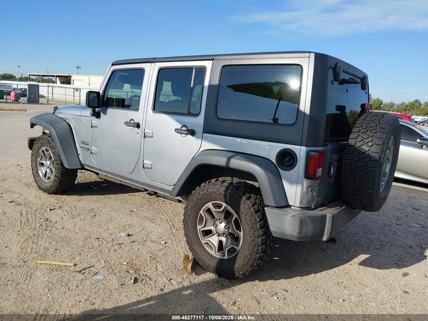 Vin: 1c4bjwdg1jl807627, lot: 46777234, jeep wrangler jk unlimited sport 4x4 20183