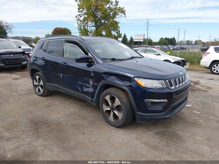 Vin: 3c4njcbb7jt134186, lot: 46777341, jeep compass latitude fwd 20181