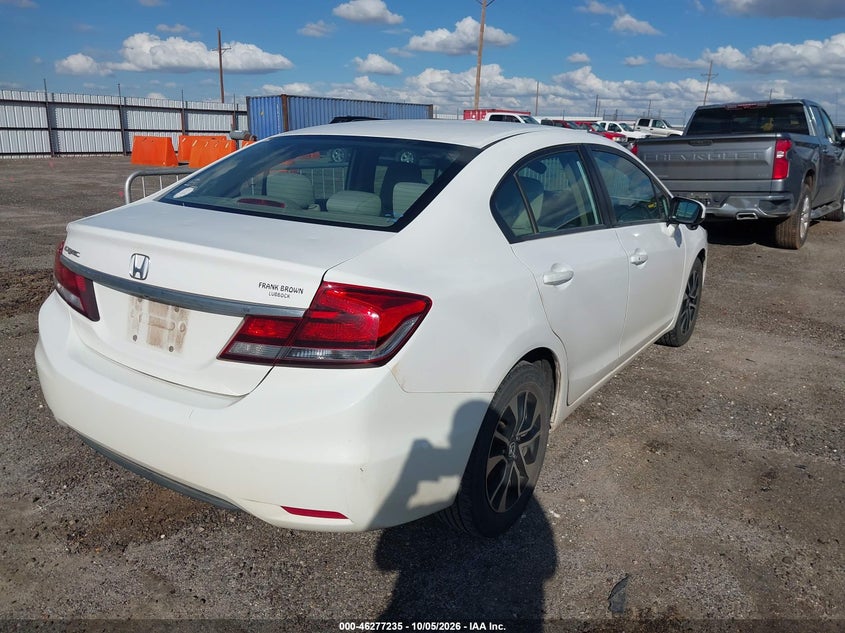 Vin: 19xfb2f81fe073925, lot: 46777352, honda civic ex 20154