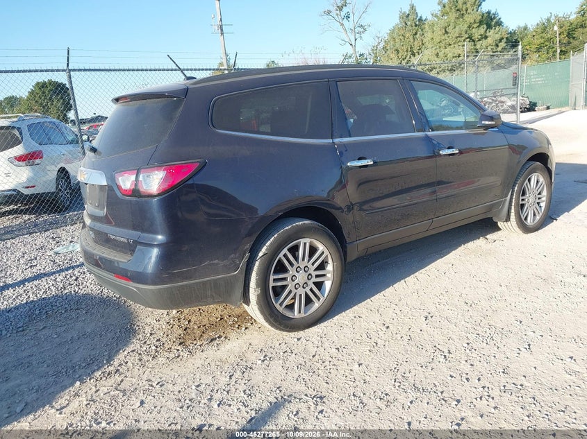 Vin: 1gnkrgkdxfj192786, lot: 46777382, chevrolet traverse 1lt 20154