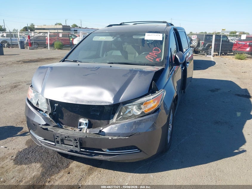 2016 Honda Odyssey Ex-L, Front End, IAAI, VIN 5FNRL5H6XGB147149 — photo 2