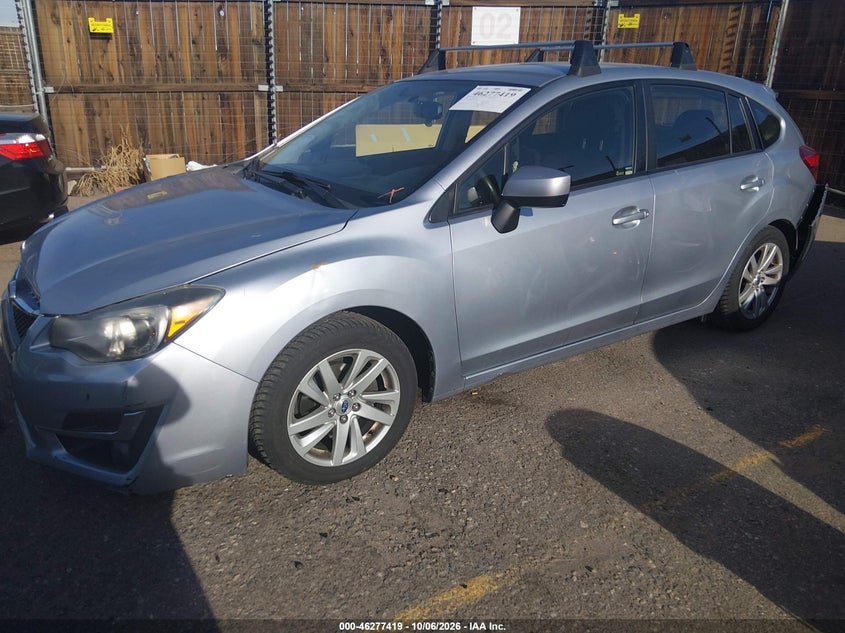 Vin: jf1gpab61g8231752, lot: 46777536, subaru impreza 2.0i premium 20162
