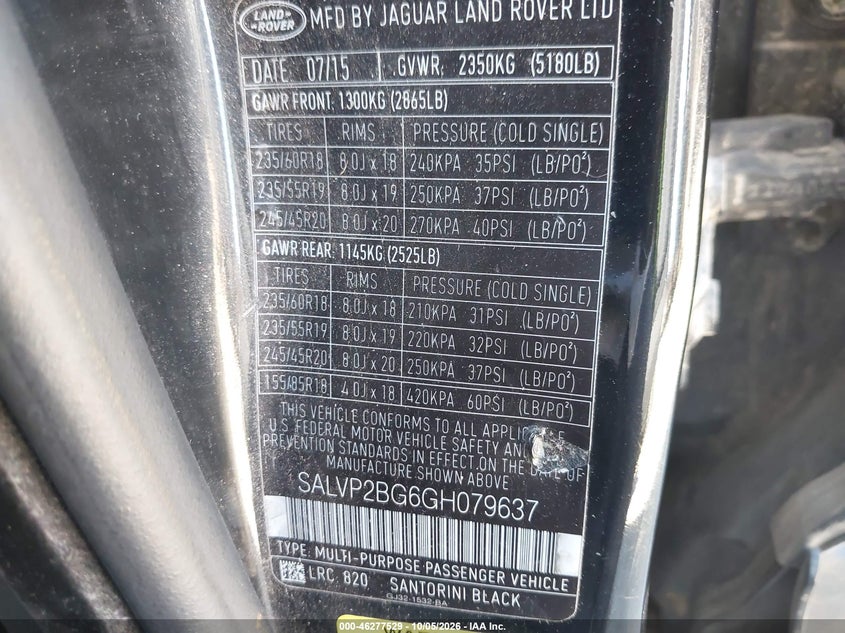 2016 LAND ROVER RANGE ROVER EVOQUE SE/SE PREMIUM · Фото 9