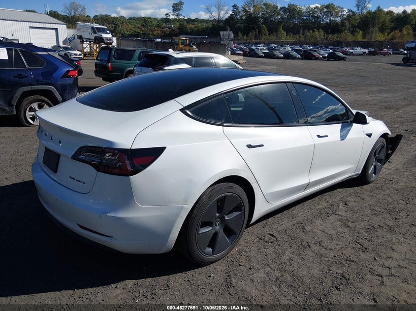 Vin: 5yj3e1eb5nf200153, lot: 46777837, tesla model 3 long range dual motor all-wheel drive 20224