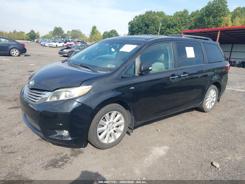 Vin: 5tddz3dc9hs146662, lot: 46777897, toyota sienna limited premium 7 passenger 20172