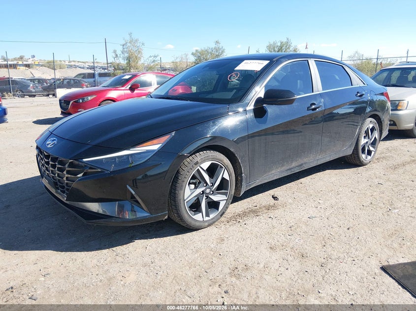 Vin: kmhlp4ag9pu476001, lot: 46777912, hyundai elantra limited 20232