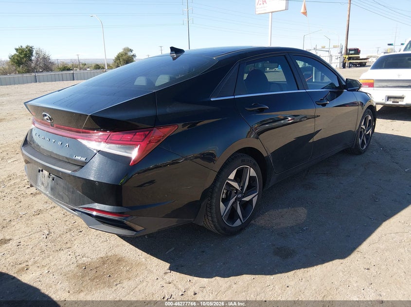 Vin: kmhlp4ag9pu476001, lot: 46777912, hyundai elantra limited 20234