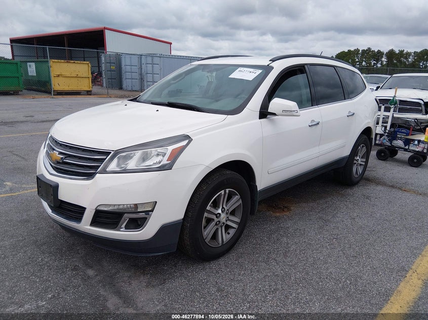 Vin: 1gnkrhkd0fj214591, lot: 46778040, chevrolet traverse 2lt 20152