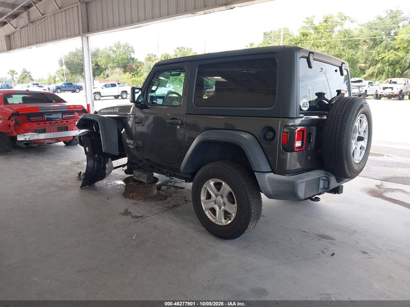 Vin: 1c4gjxag5kw564520, lot: 46778047, jeep wrangler sport s 4x4 20193