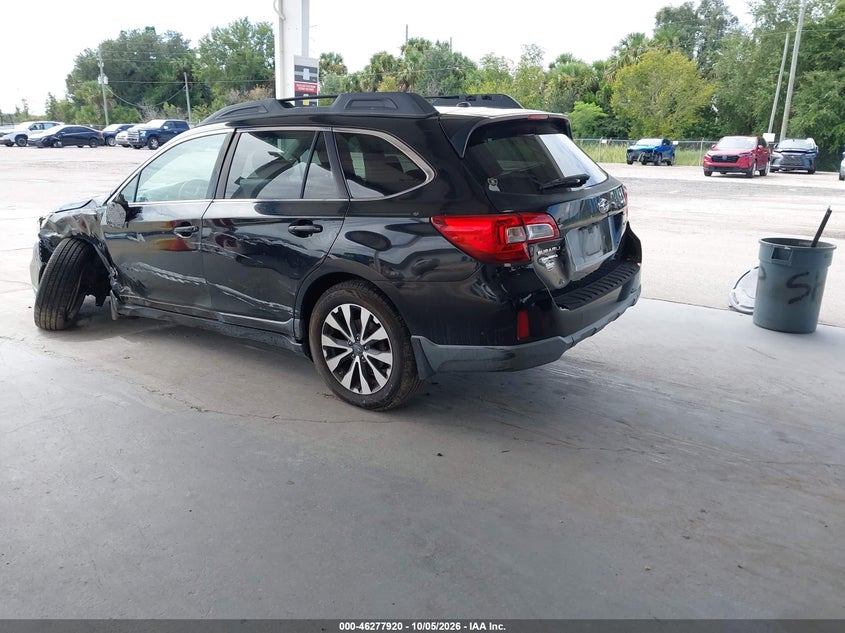Vin: 4s4bsblc1f3333640, lot: 46778066, subaru outback 2.5i limited 20153
