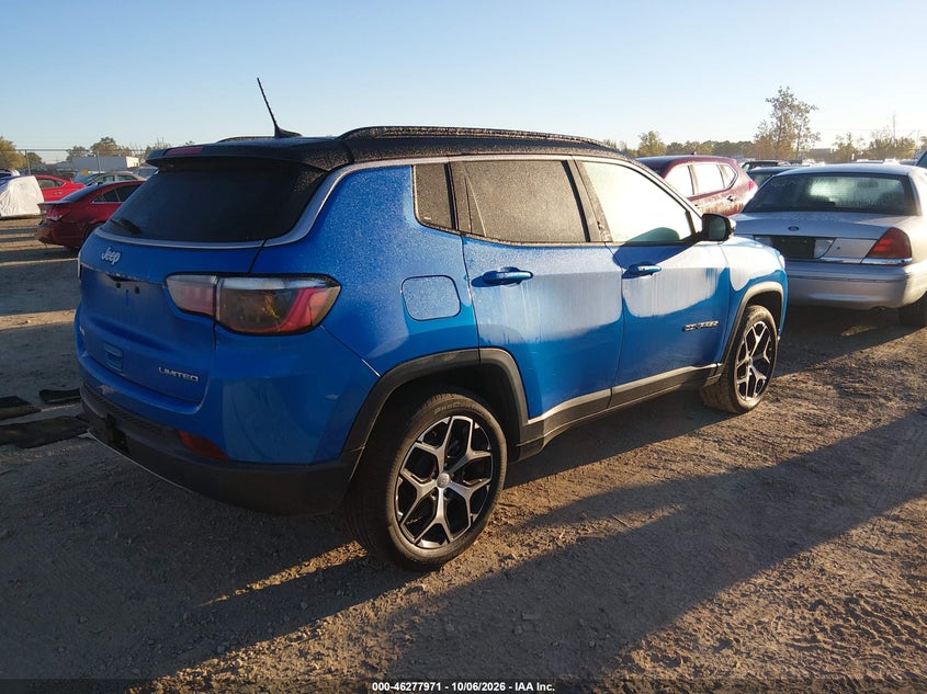 Vin: 3c4njdcn8rt172942, lot: 46778117, jeep compass limited 4x4 20244