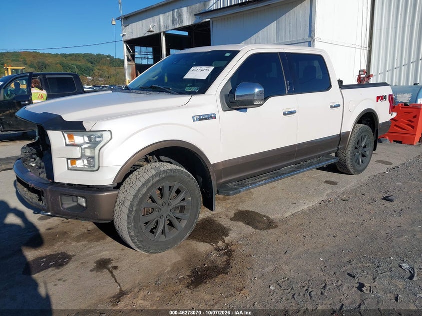 Vin: 1ftew1ef5fkd92977, lot: 46778216, ford f-150 lariat 20152