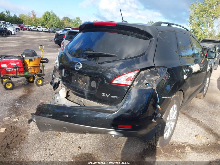 Vin: jn8az1mw6bw152240, lot: 46778420, nissan murano sv 20114