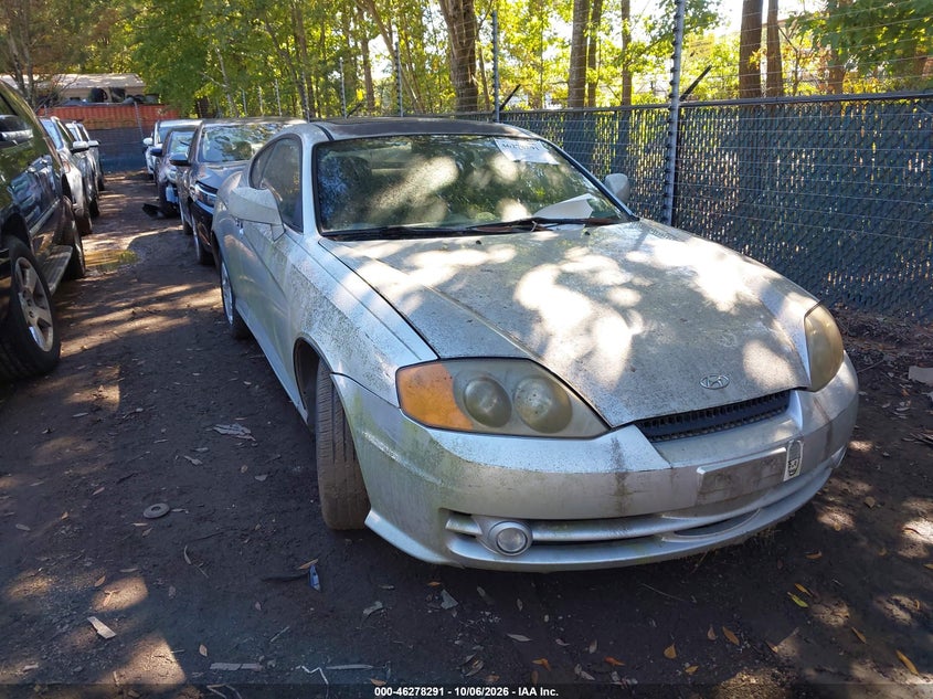 2003 Hyundai Tiburon, Wear, IAAI, VIN KMHHM65D83U091159