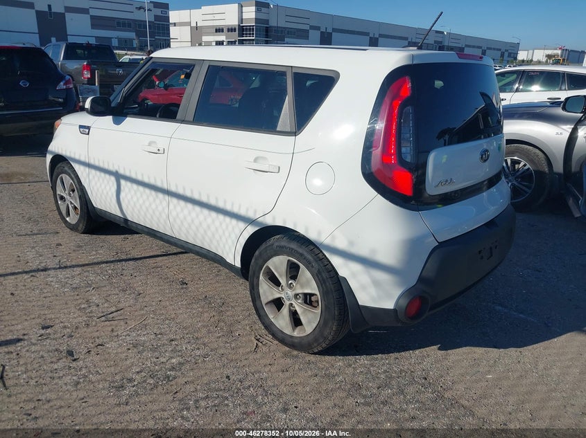 Vin: kndjn2a25g7353871, lot: 46778498, kia soul 20163