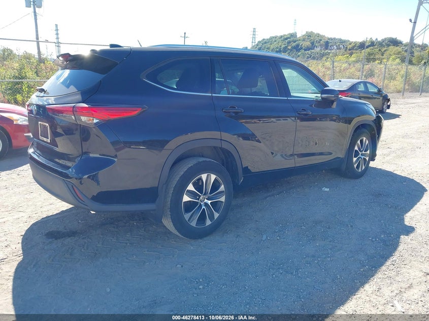 Vin: 5tdhzrbh8ms531868, lot: 46778559, toyota highlander xle 20214