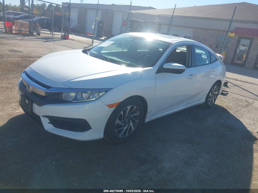 Vin: 19xfc2f76he016207, lot: 46778645, honda civic ex 20172
