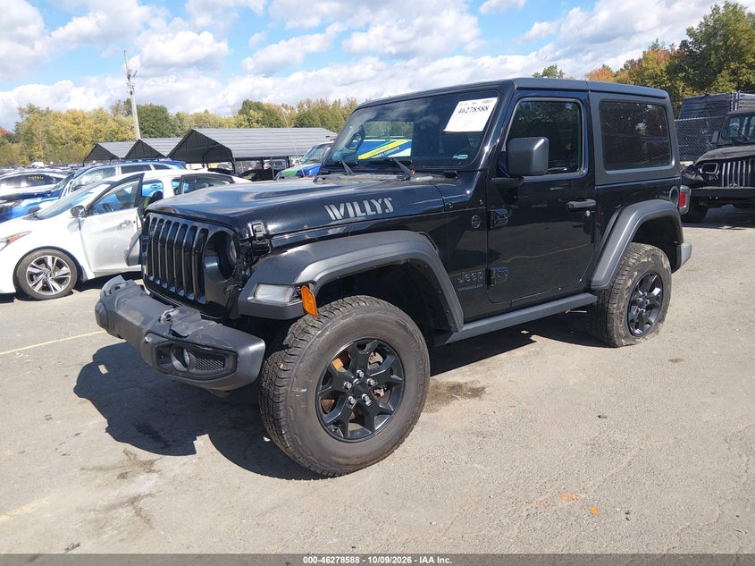 Vin: 1c4gjxan2mw640681, lot: 46778734, jeep wrangler willys sport 4x4 20212