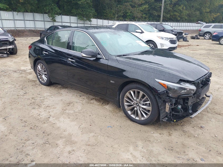 Vin: jn1ev7ar0jm431593, lot: 46778741, infiniti q50 3.0t luxe 20181