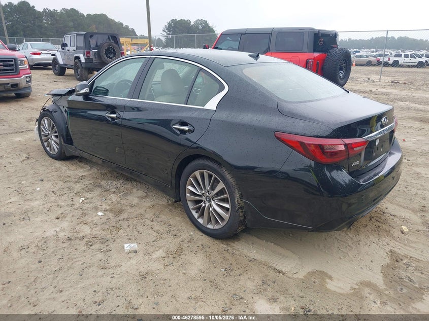 Vin: jn1ev7ar0jm431593, lot: 46778741, infiniti q50 3.0t luxe 20183