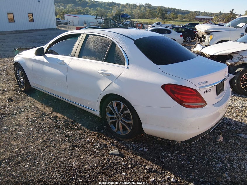 Vin: 55swf4jb4ju255199, lot: 46778826, mercedes-benz c 300 20183