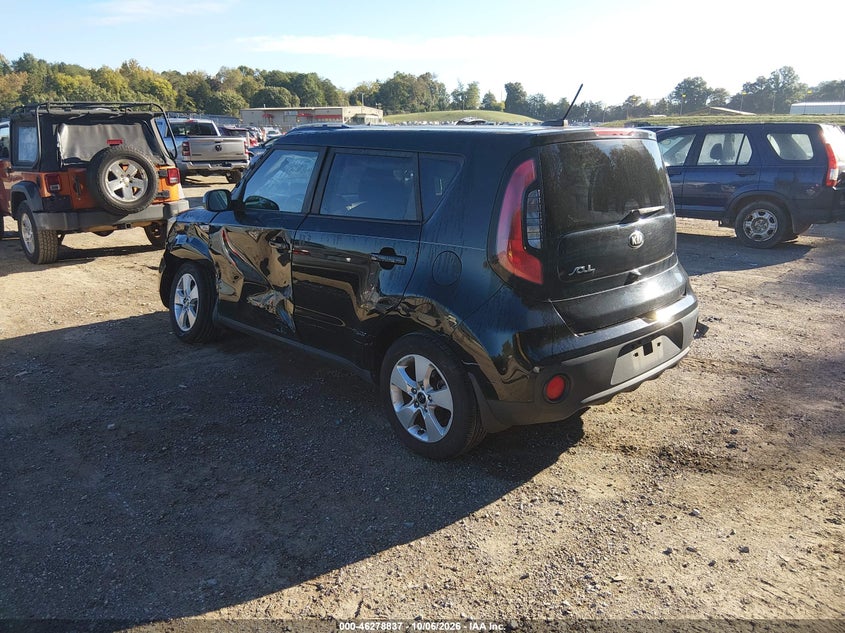 Vin: kndjn2a25j7515635, lot: 46778983, kia soul 20183