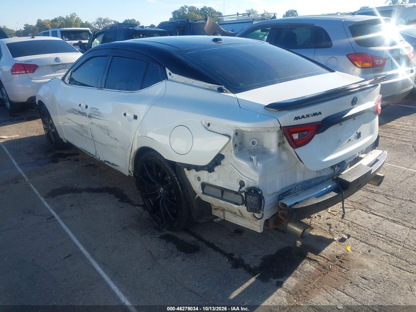 Vin: 1n4aa6ap5jc367384, lot: 46779180, nissan maxima 3.5 platinum 20183
