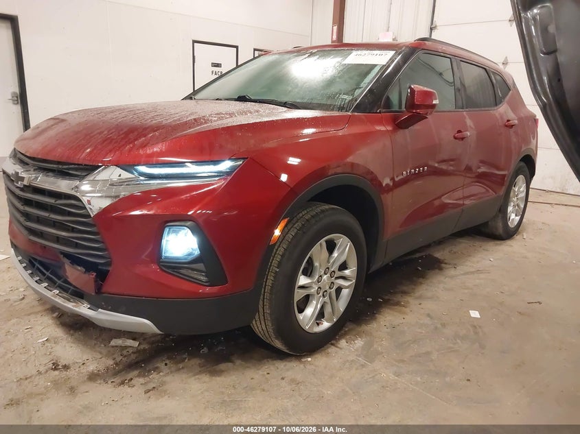 Vin: 3gnkbbraxms539659, lot: 46779253, chevrolet blazer fwd 1lt 20212