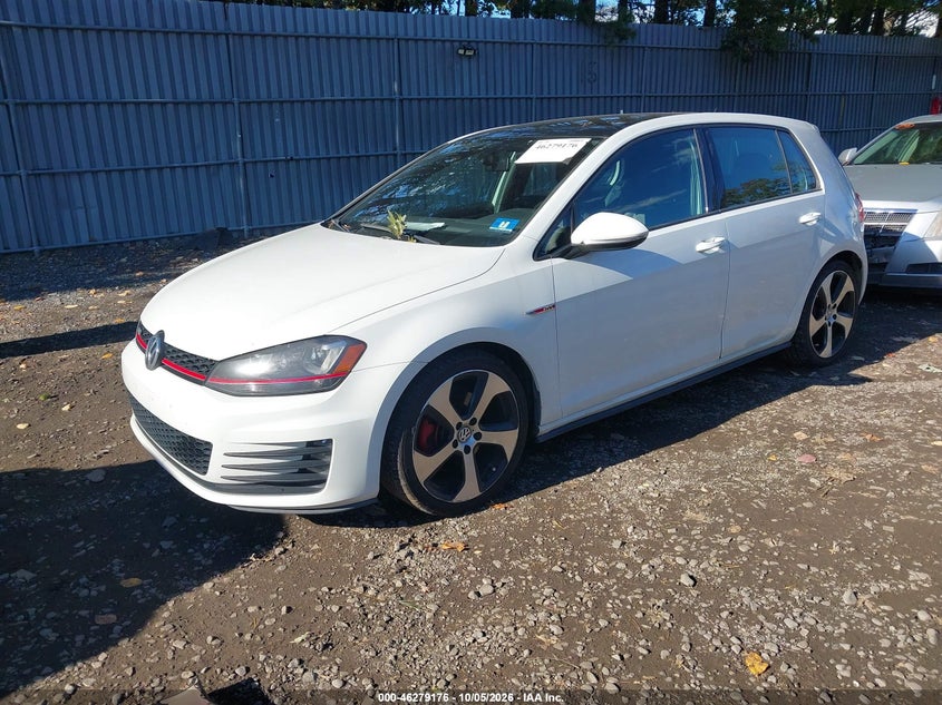 2015 Volkswagen Golf Gti 2.0T Autobahn 4-Door, Затопление, IAAI, VIN 3VW5T7AU2FM004383 — фото 2