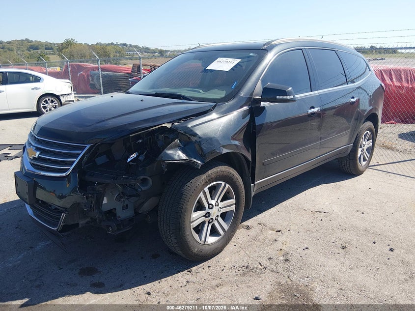Vin: 1gnkrhkd4fj151950, lot: 46779357, chevrolet traverse 2lt 20152