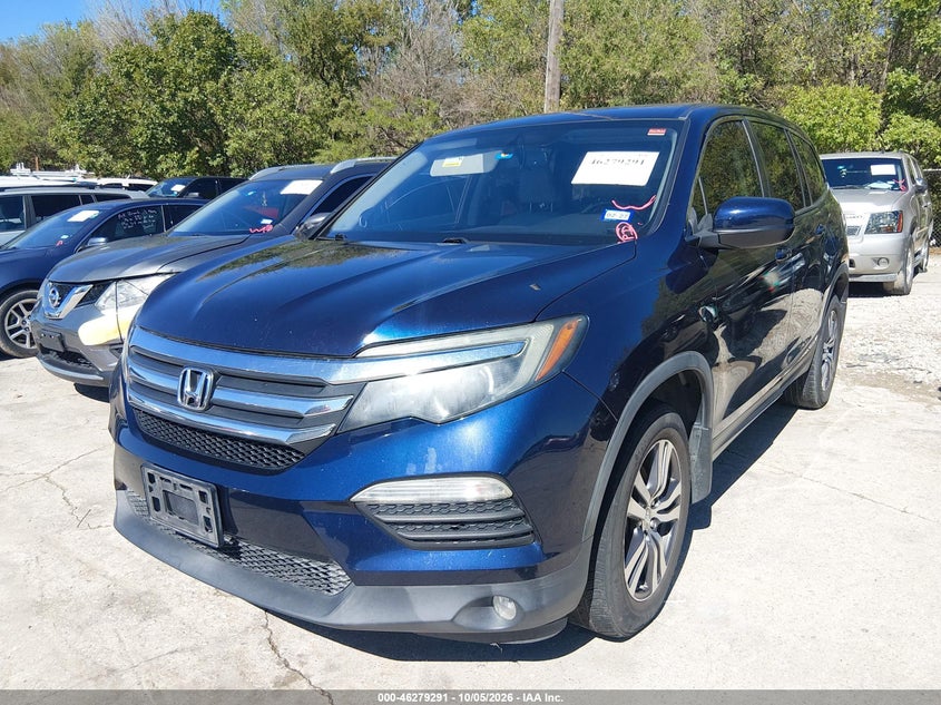 Vin: 5fnyf5h52hb029124, lot: 46779437, honda pilot ex-l 20172