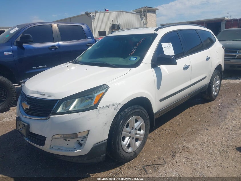 Vin: 1gnkrfkd2fj158089, lot: 46779449, chevrolet traverse ls 20152