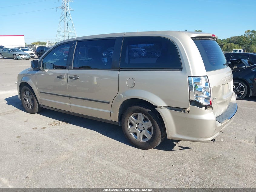 Vin: 2c4rdgbgxcr389402, lot: 46779512, dodge grand caravan se/avp 20123