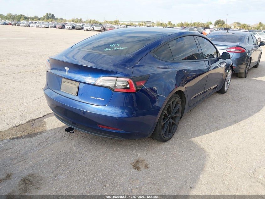 Vin: 5yj3e1eb1mf064747, lot: 46779689, tesla model 3 long range dual motor all-wheel drive 20214