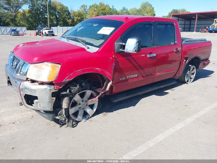 2008 Nissan Titan Xe, Front End, IAAI, VIN 1N6BA07C28N352658 — photo 2