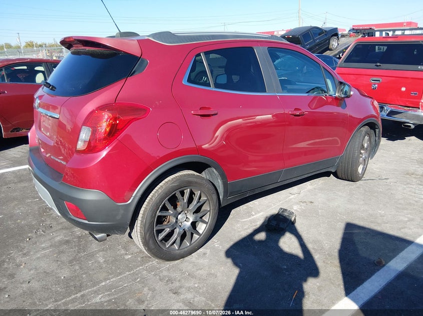 Vin: kl4cj1sm1gb591805, lot: 46779836, buick encore sport touring 20164