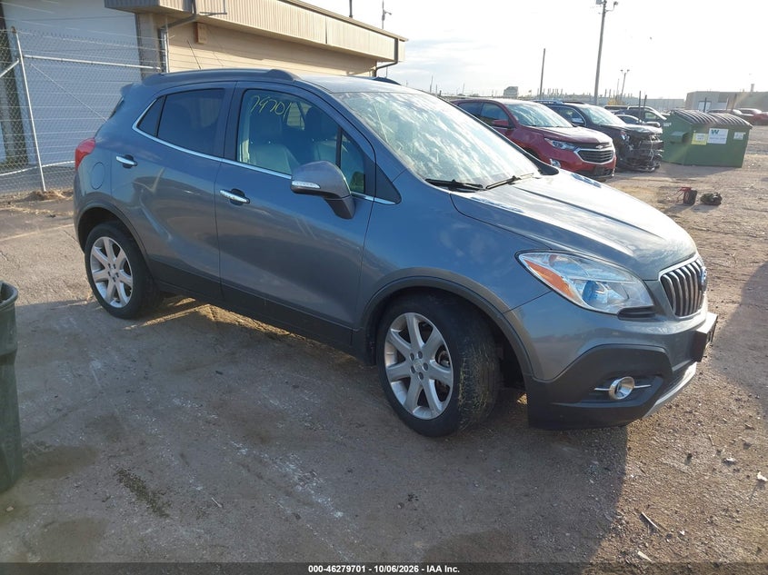Vin: kl4cjcsb0fb172238, lot: 46779847, buick encore leather 20151