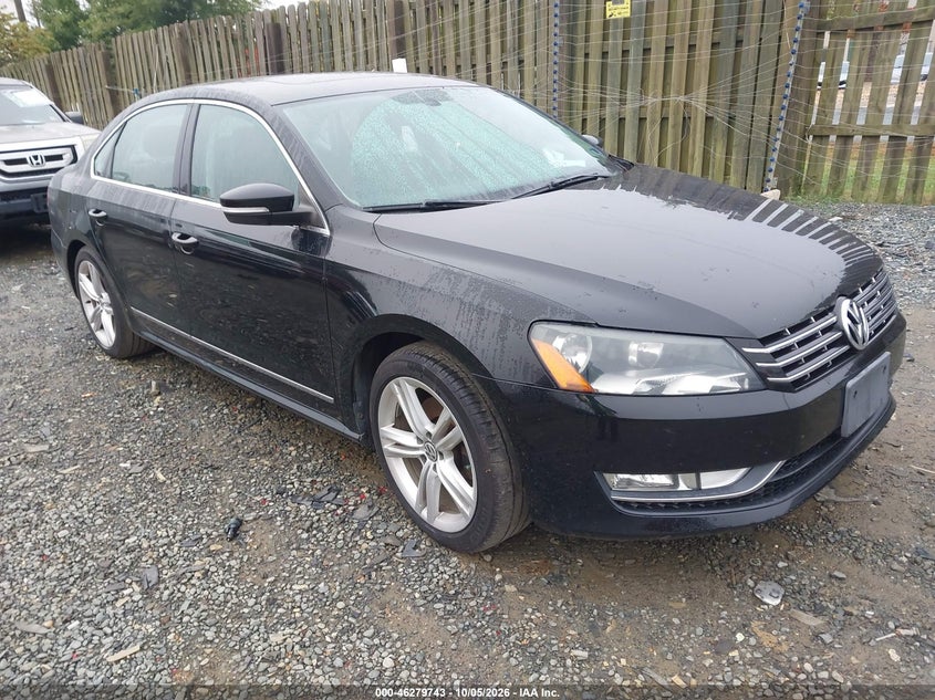 Vin: 1vwcn7a3xdc012478, lot: 46779889, volkswagen passat 2.0l tdi sel premium 20131