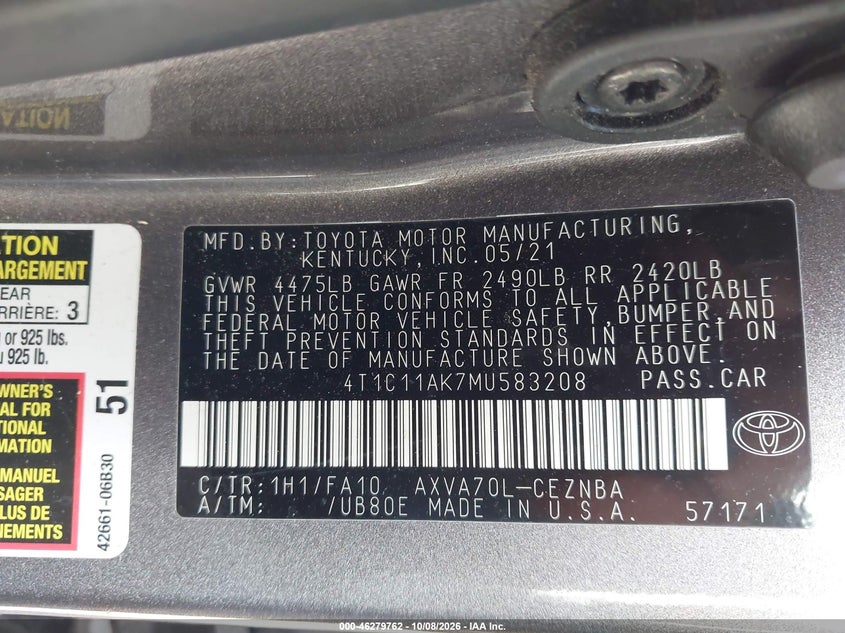 TOYOTA CAMRY - zdjęcie 9