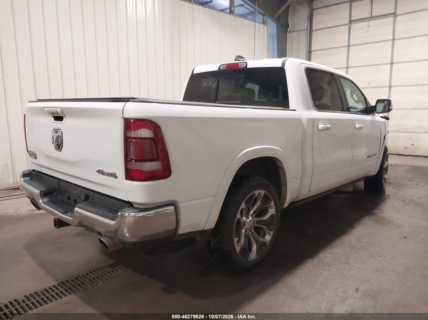 Vin: 1c6srfkm7ln249444, lot: 46779972, ram 1500 laramie longhorn  4x4 5'7 box 20204