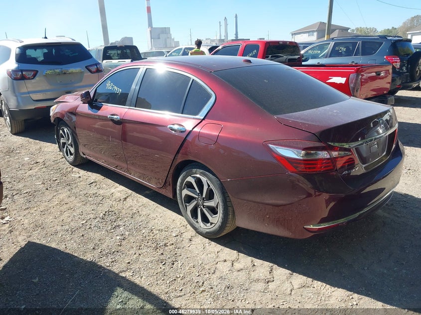 Vin: 1hgcr2f75ga201742, lot: 46780085, honda accord ex 20163