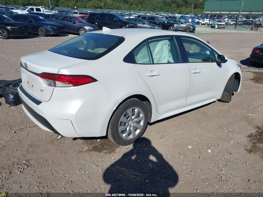 Vin: jtdepmae4nj206300, lot: 46780136, toyota corolla le 20224
