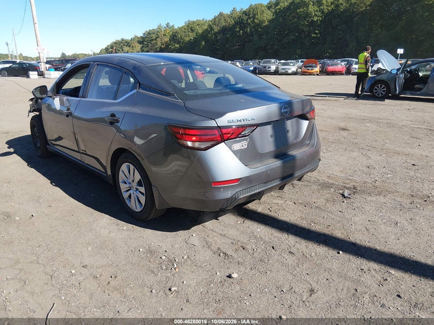Vin: 3n1ab8bv8sy365026, lot: 46780162, nissan sentra s 20253