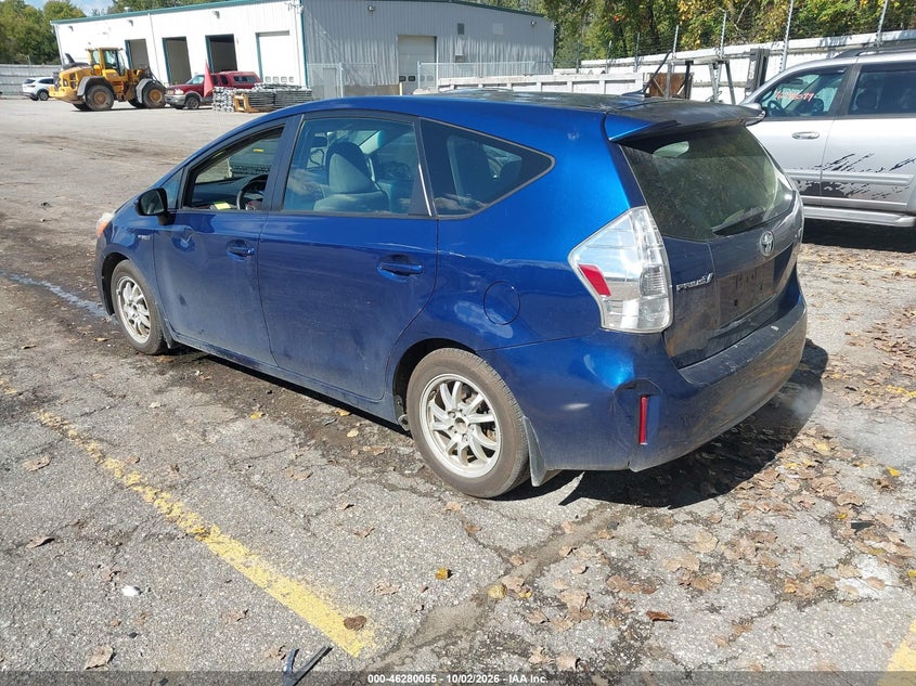 Vin: jtdzn3eu1c3080577, lot: 46780201, toyota prius v three 20123