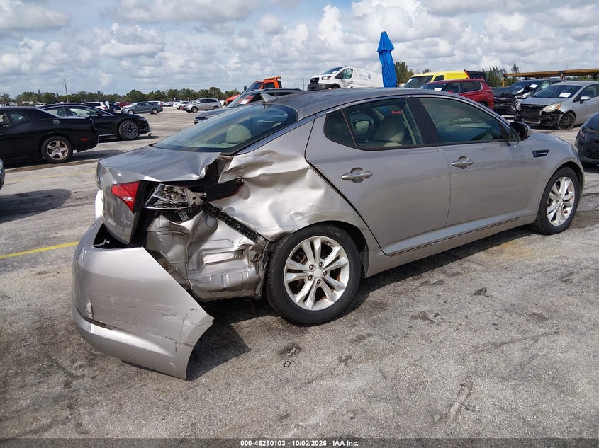 Vin: 5xxgn4a75dg102269, lot: 46780249, kia optima ex 20134