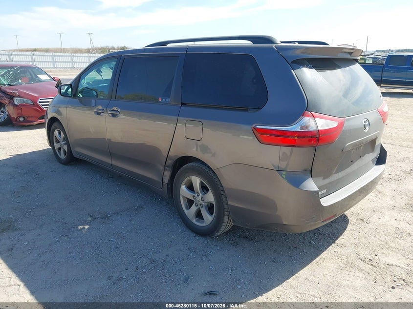 Vin: 5tdkz3dc6hs810312, lot: 46780262, toyota sienna le 8 passenger 20173