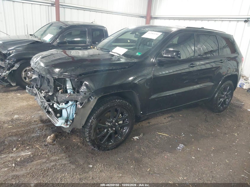 2021 Jeep Grand Cherokee Laredo X 4X4, Удар спереди, IAAI, VIN 1C4RJFAG9MC690113 — фото 2