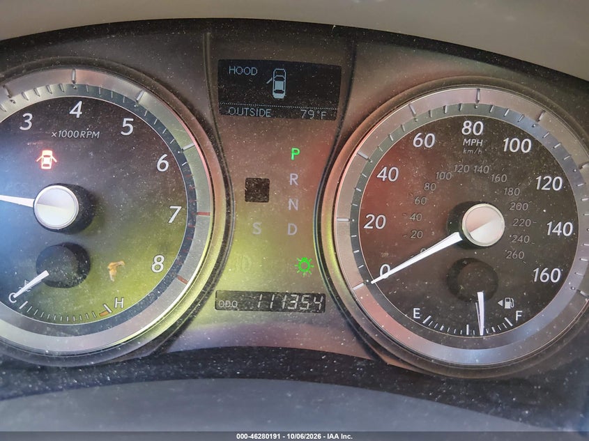 LEXUS ES 350 2009 VIN JTHBJ46G692305178